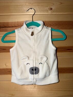 Carter's Cream Polar Bear Fleece Vest